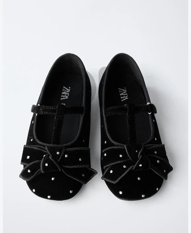 zara black ballerine