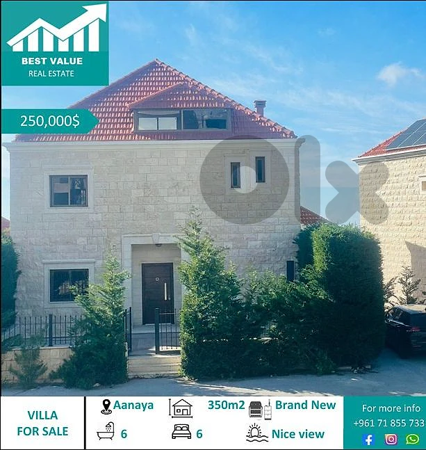 Brand new villa for sale in Aanaya, below market price.