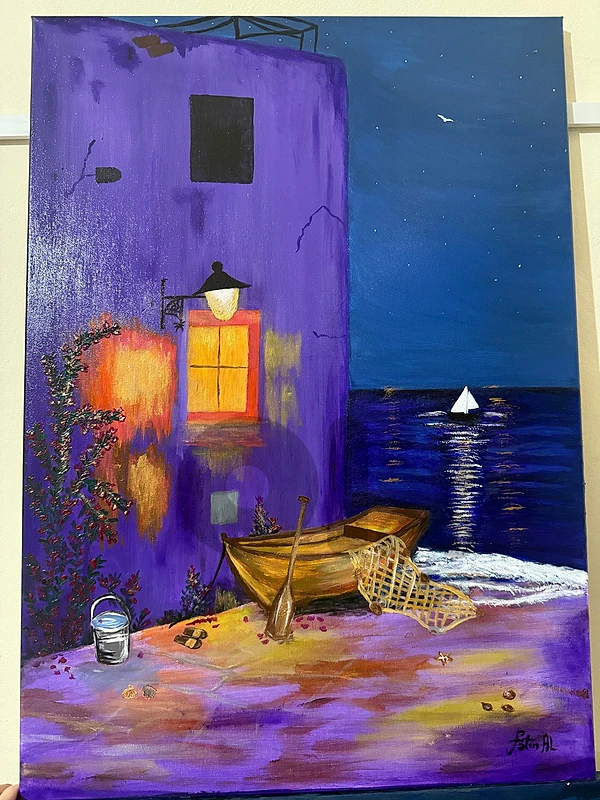 Night by the shore