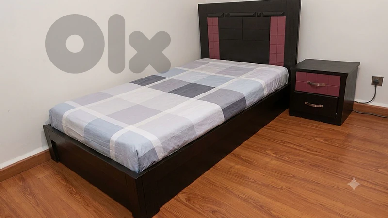 bedroom furniture (Bed, night stand, vanity table)