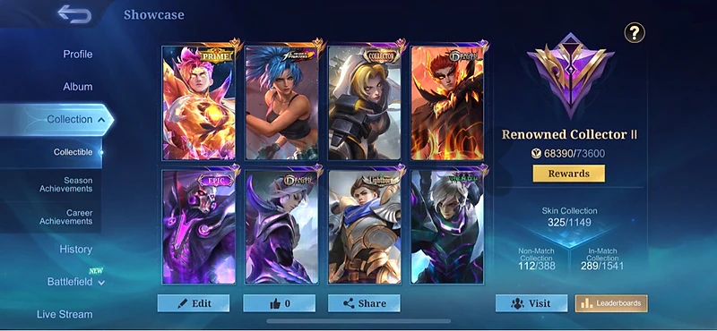Mobile Legends: Bang Bang account for sale.