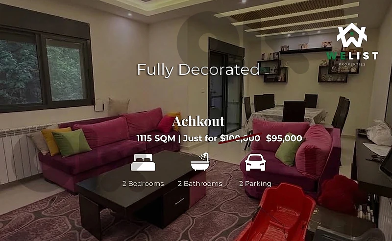 115sqm Apartment for sale in Achkout, Kesserwan  REF: NW25MSA115105