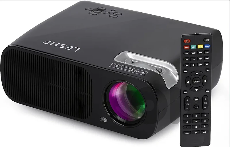 LESHP Mini LED Projector 1080p HD HDMI/VGA/USB/AV/TV - 3200 Lumens