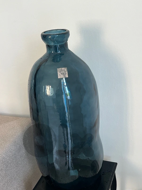 Large Blue Glass Vase + Flowers – Spinneys Home