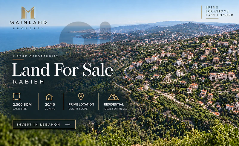Prestegious Prime Rabieh Land for Sale