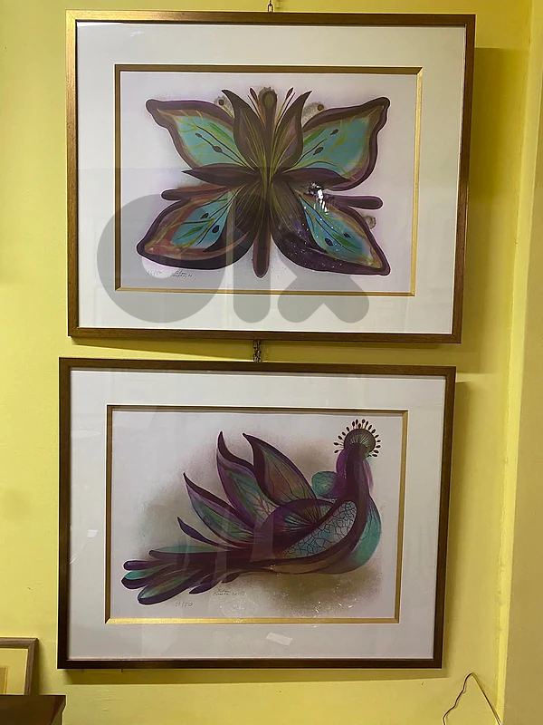 2 lithographie signée Juliana Seraphim,en excellent Etat avec cadre