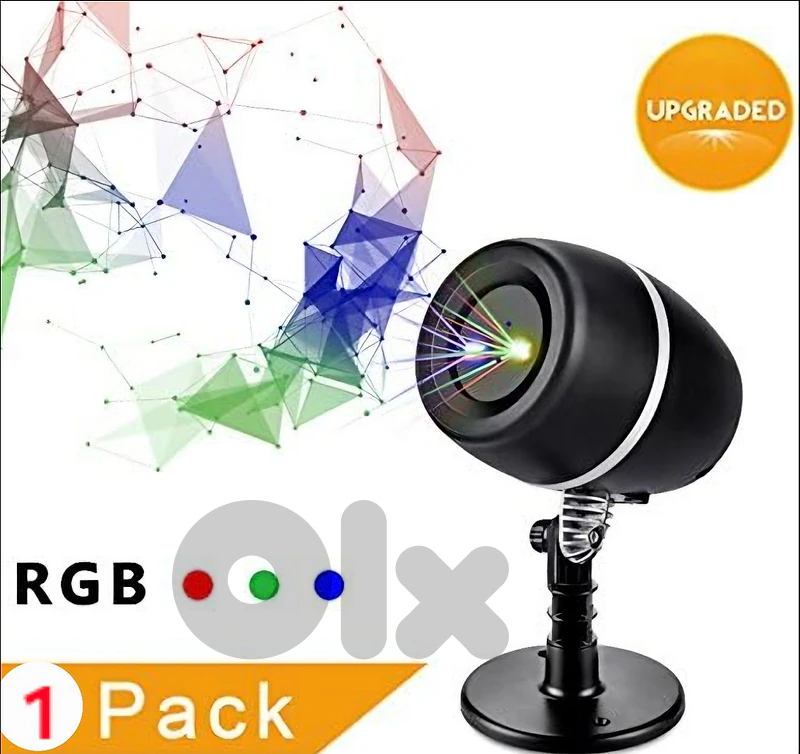 Laser light, outdoor projector with remote control, IP65 waterproof.