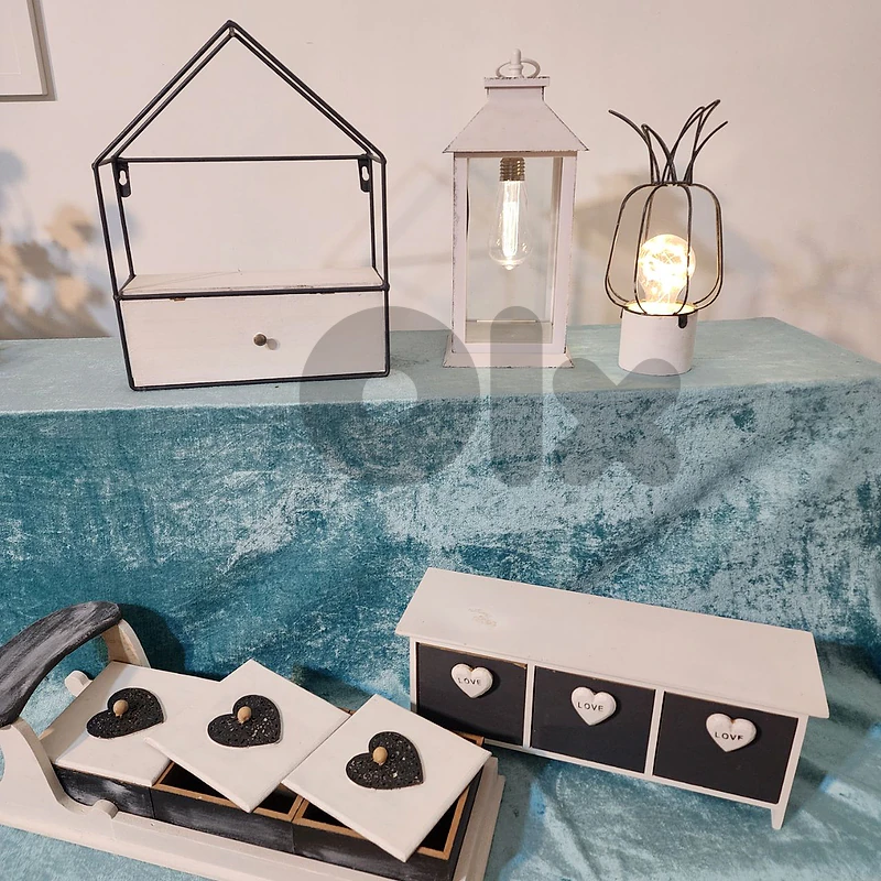 painted wooden decorations 5pcs