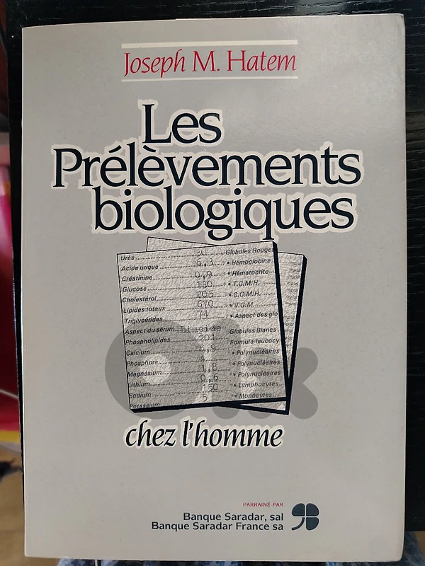 Joseph Hatem - les prélèvements biologiques