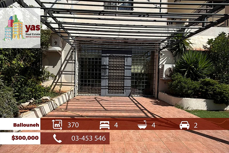 Ballouneh 370m2 | 100m2 Terraces | Duplex | Private Entrance | TYT