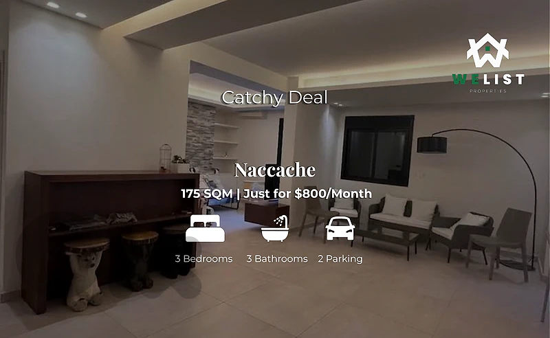 175sqm Apartment for rent in Naccache شقة للإيجار في منطقة النقاش