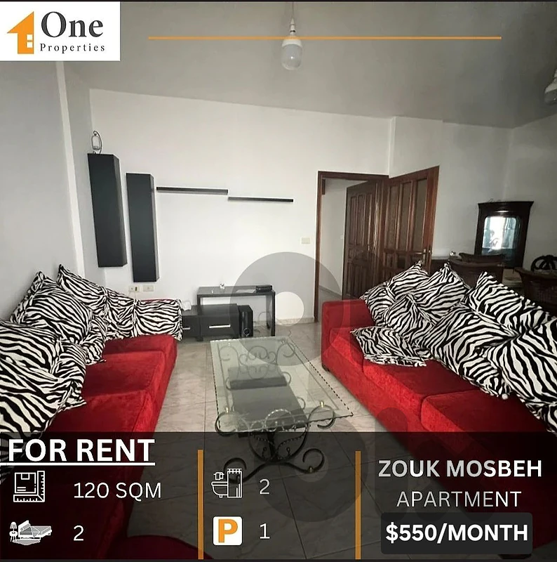 APARTMENT FOR RENT IN ZOUK MOSBEH