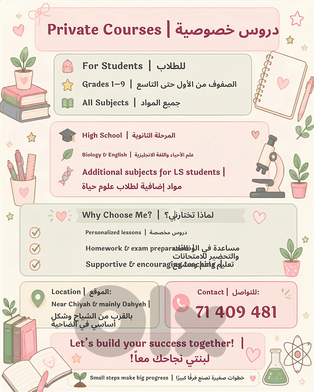 Private Tutoring Courses | Grades 1–9 & High School