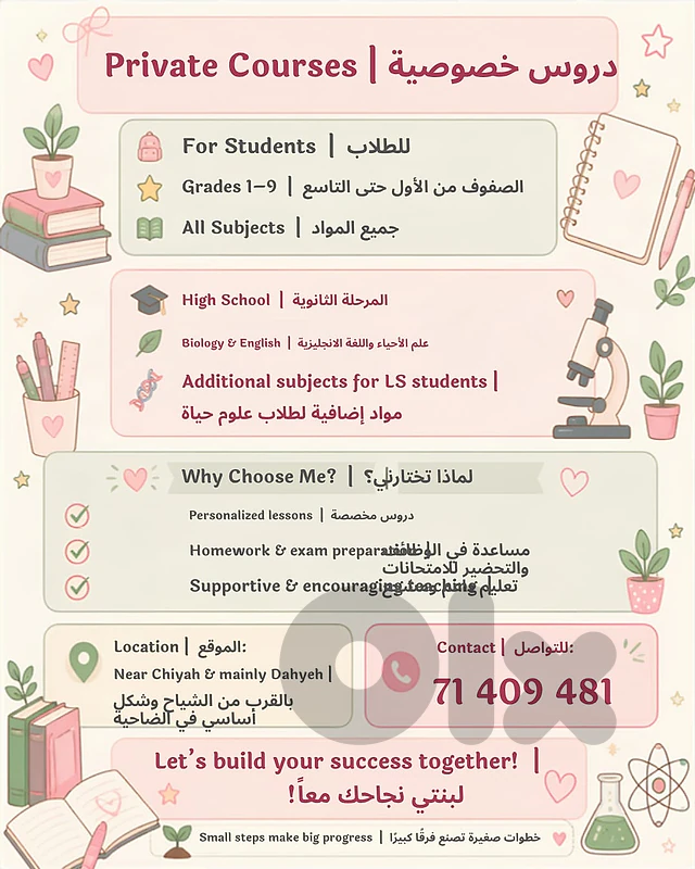 Private Tutoring Courses | Grades 1–9 & High School