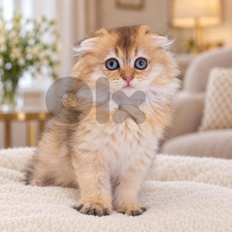 Scottish Fold Golden Chinchilla Longhair/ cat قطط Scottish Fold Golden Chinchilla Longhair/ cat قطط