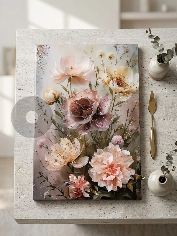 Handcrafted 3D Floral Resin Art Block – Preserved Real Flowers🌸✨
