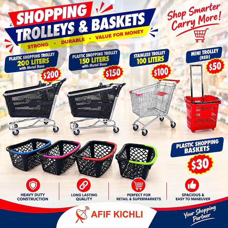 Trolley & Baskets for Supermarket & Buildings