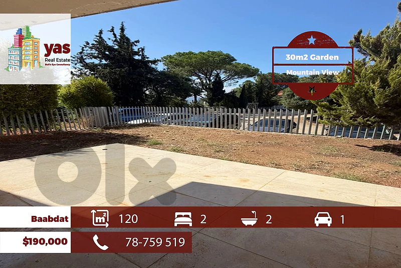 Baabdat 120m2 | 30m2 Terrace | Mountian View | High End | TCH