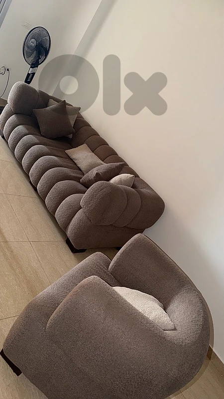 Puffy trendy living room sofas