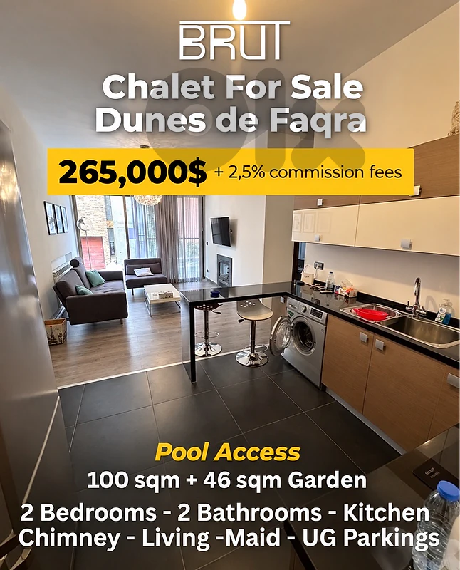 100 sqm +56 sqm Chalet for sale in Dunes De Faqra Kfardebian