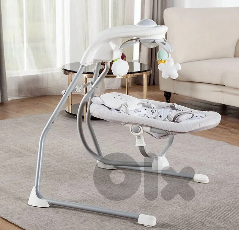 Miila Swing Bear Musical Rocker, 4-Speed Baby Bouncer