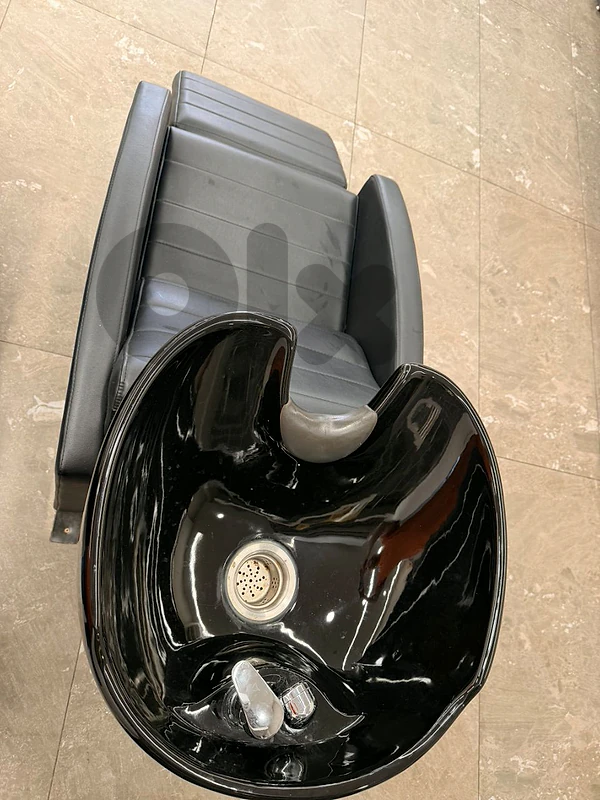 shampoo chair  and mkup chariot