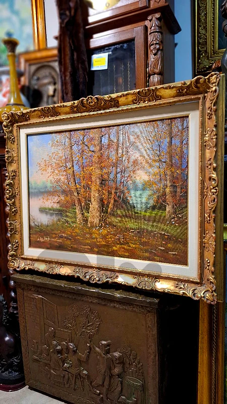 Autumn Amber Mist - Signed L. De Stephano Oil Painting