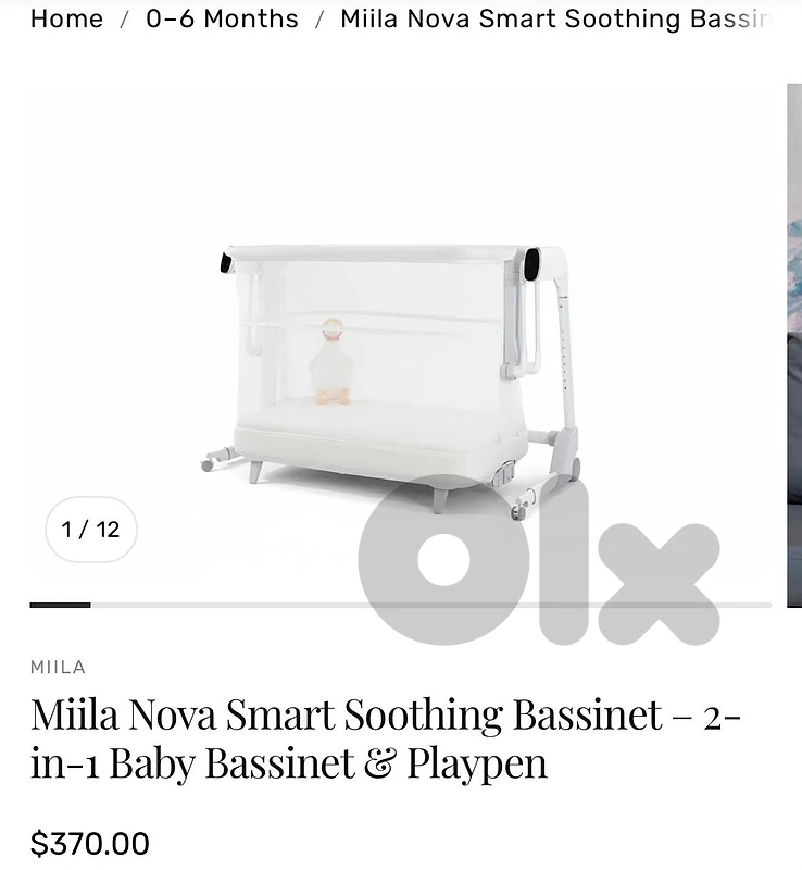 Miila Nova Smart Soothing Bassinet Miila Nova Smart Soothing Bassinet