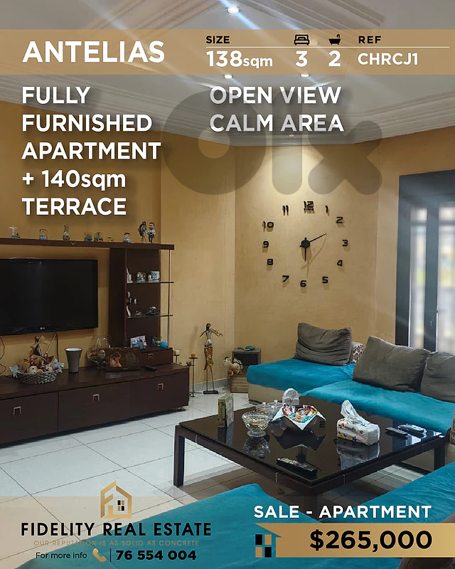Apartment for sale in Antelias CHRCJ1 شقة للبيع في أنطلياس Apartment for sale in Antelias CHRCJ1 شقة للبيع في أنطلياس
