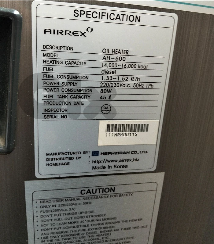 airrex vola diesel heater