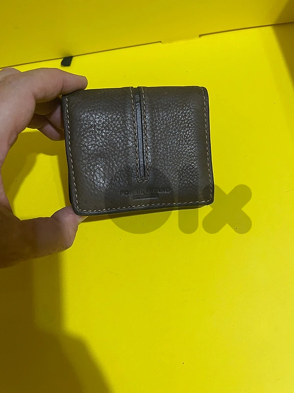 fossil wallet brown leather