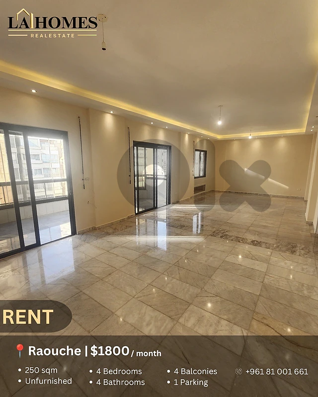apartment for rent in raouche شقة للايجار في الروشة apartment for rent in raouche شقة للايجار في الروشة