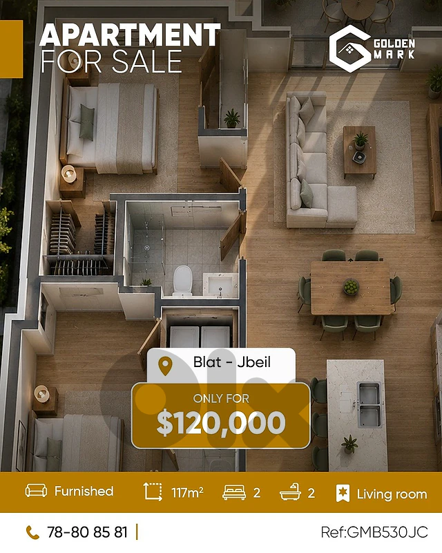 GM530JC- Apartment For Sale in Blat - شقة للبيع في بلاط