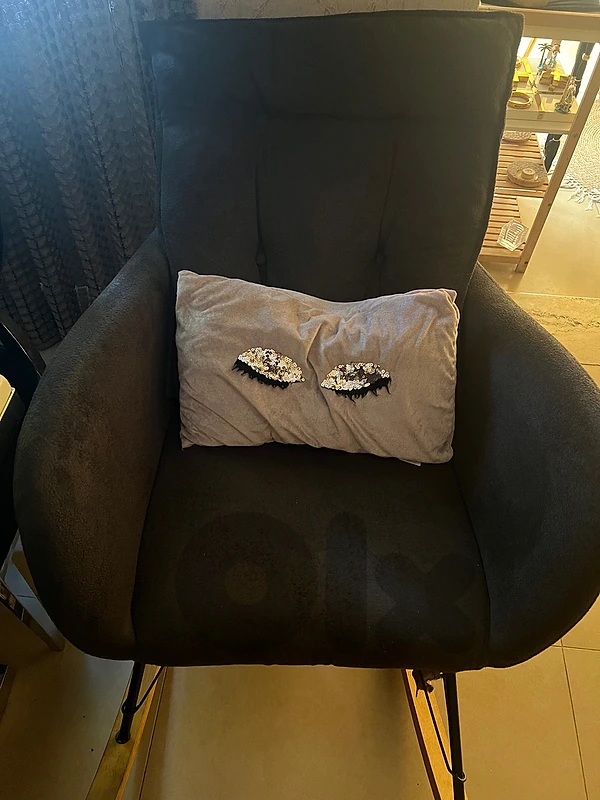 Grey movable chair