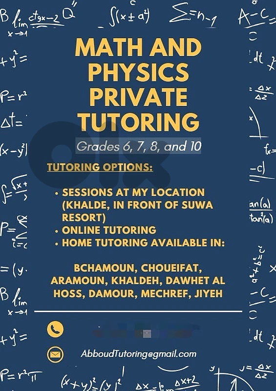 Math and Physics Private Tutoring