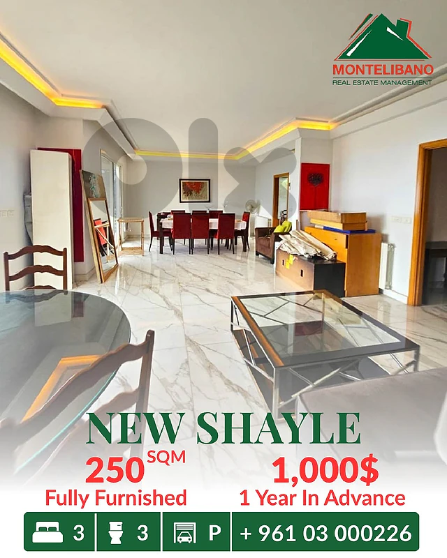 250 sqm Apartment For Rent in Shayle سهيلة with Open View