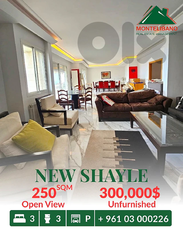 250 sqm Apartment For Sale in Shayle سهيلة with Open View