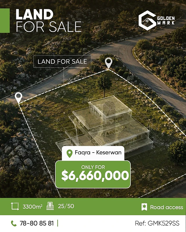 GMK529SS - Land For Sale In Faqra  - أرض للبيع في فقرا