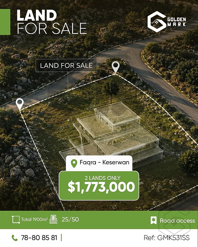 GMK531SS -  Two  Lands For Sale In Faqra - ارض للبيع في فقرا