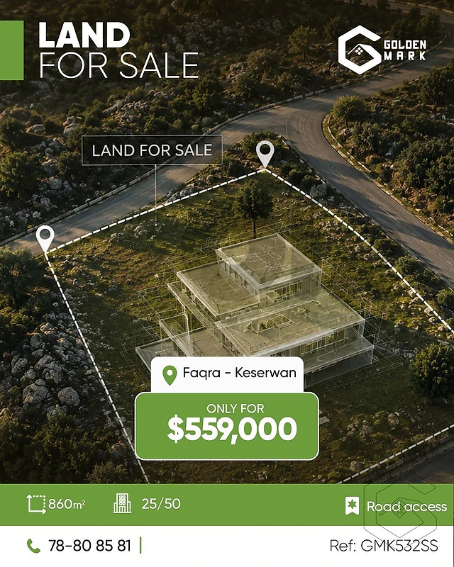 GMK532SS -  Land For Sale In Faqra - أرض للبيع في فقرا