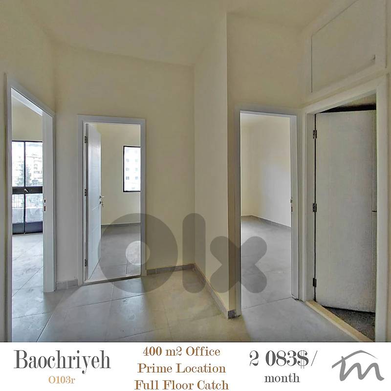 Baochriyeh | Full Floor 400m² Office | Prime Commercial Location