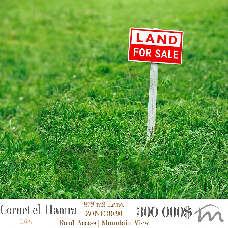 Cornet El Hamra | 878m² Land | Road Access | Zone 30/90 | Open View