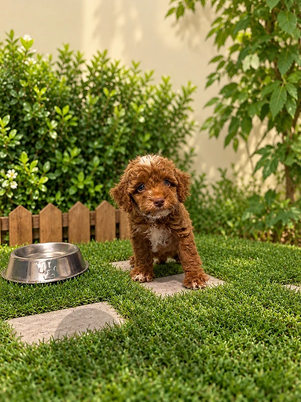 Pure Mini Gokdendoodle puppy available in store كلب dog
