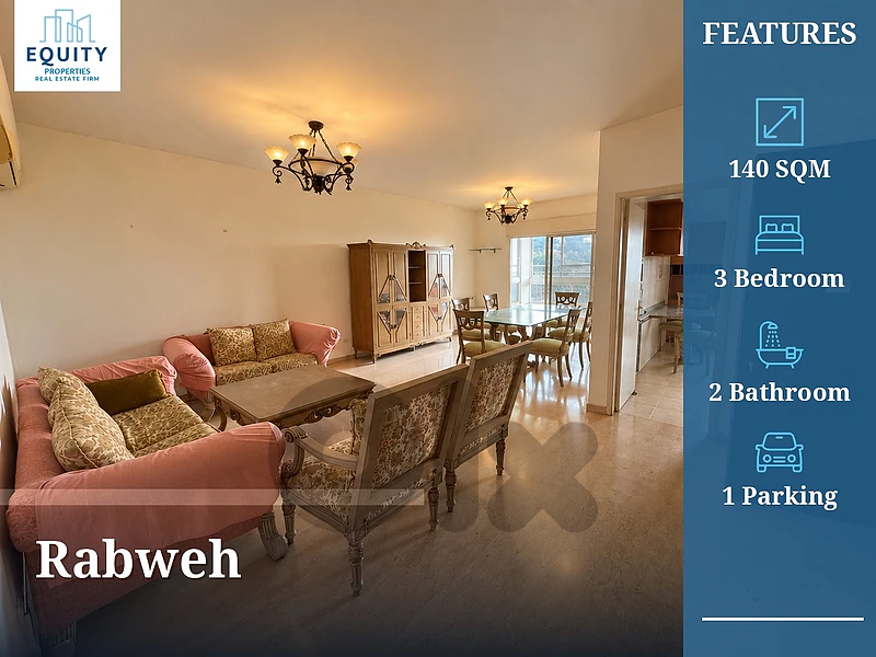 Furnished 140 SQM Apartment For Rent In Rabweh #DH30815