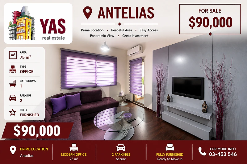 Antelias 75m2 | Office | Clinic | Studio | Furnished | JM |