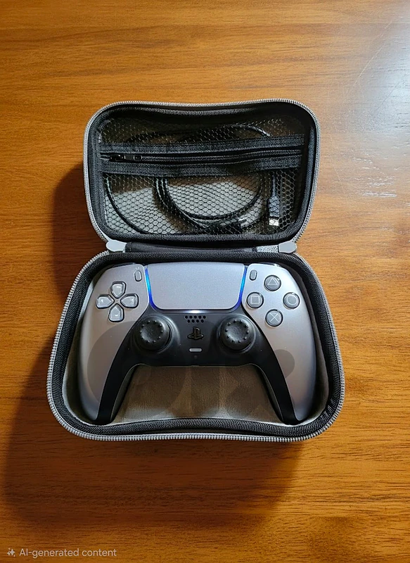 Brand New PS5 DualSense Wireless Controller (Silver) + Lucky Fox Case