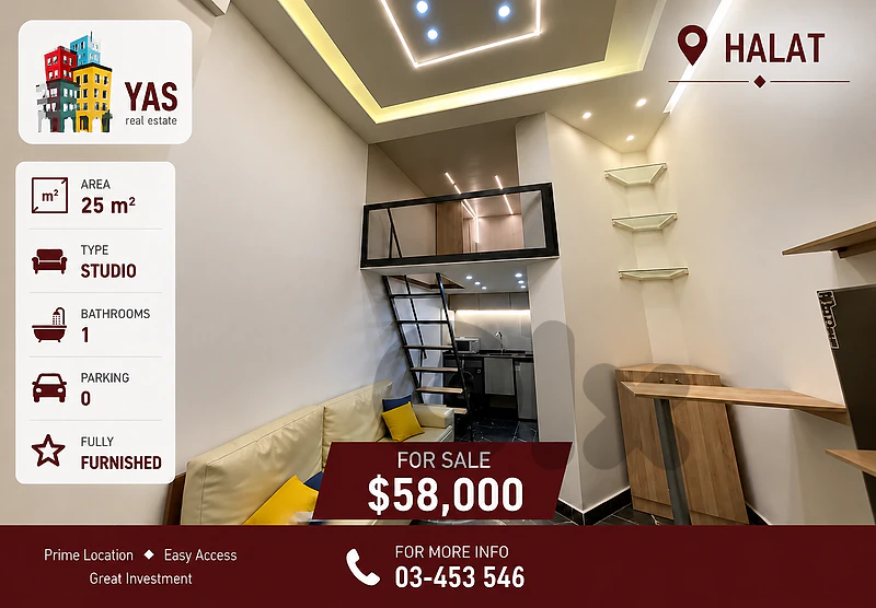 Halat 45m2 | Furnished Chalet | Pool Access | Calm Street | ABA