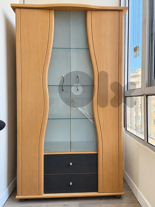 Wood & Glass Display Cabinet