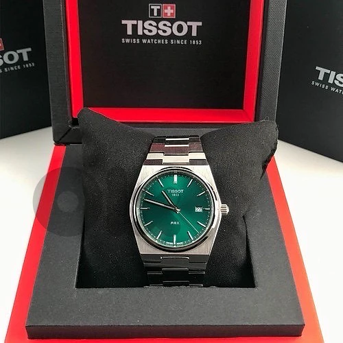 TISSOT PRX 40 MM — GREEN SUNBURST DIAL TISSOT PRX 40 MM — GREEN SUNBURST DIAL