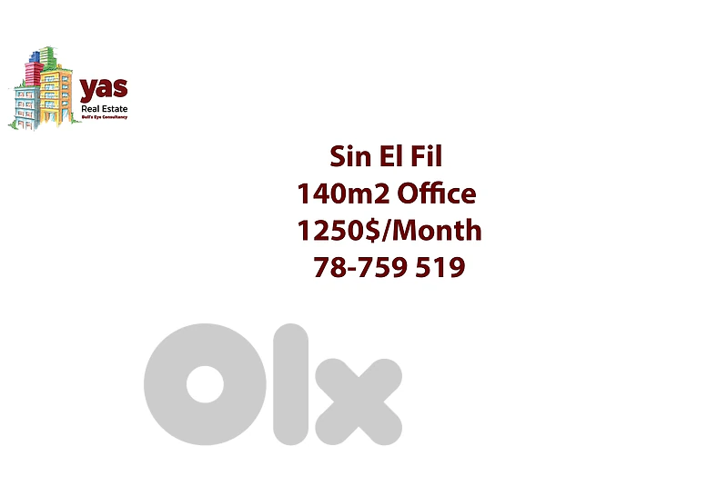 Sin El Fil 140m2 | Office | Rent | Prime Location | Active Street | AA